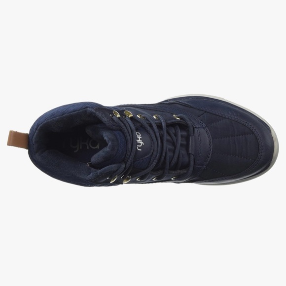 Ryka Women's Navy Blue Ankle Boots Size 5 Water-Repellent Lace-Up Boots NEW - Picture 6 of 10